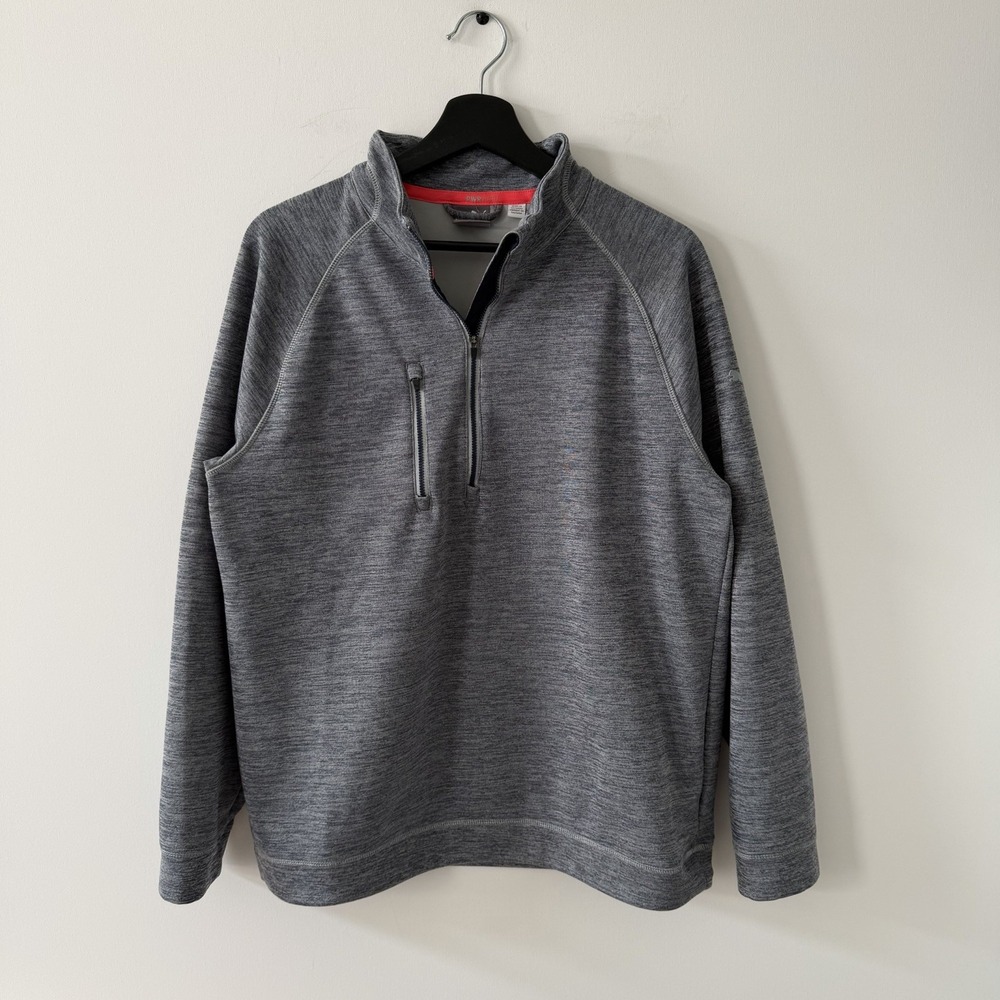 Puma 1/4 Zip Long Sleeve Pullover Sweater Mens M Golf Casual PWR Warm